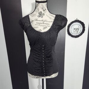 Y2k Coset Polka Dot Blouse